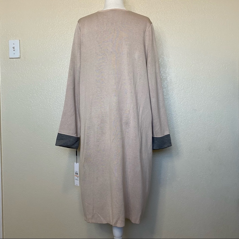 Calvin Klein Open Front Dster Cardigan in Pink and Gray Plus Size 2X NWT - Picture 8 of 10